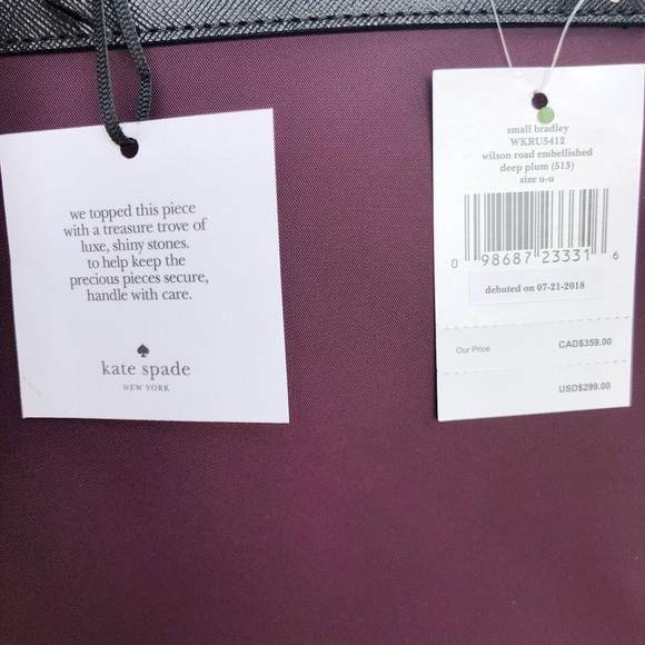 ♦️SOLD♦️ Kate Spade Deep Plum Backpack - Picture 6 of 6
